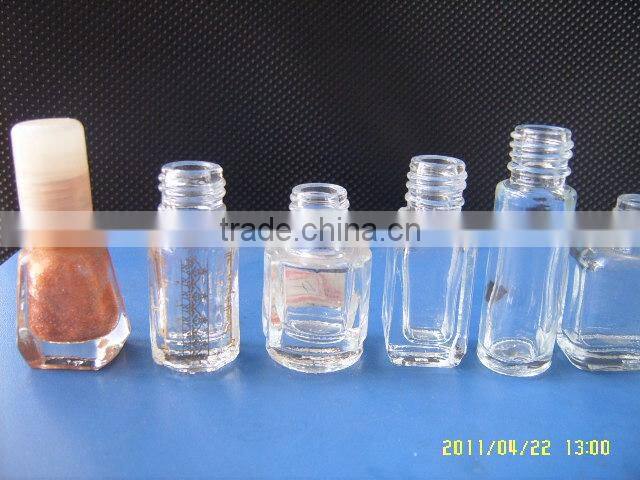 2ml mini clear nail polish glass bottle