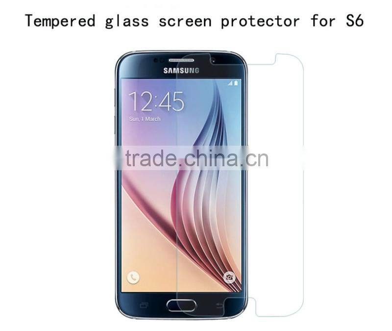 9H hardness 2.5D round edge tempered glass screen protector for Samsung Galaxy S6