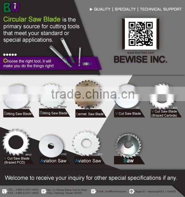 Tungsten Carbide Metal Slitting Circular Saw Blade For Milling Machine