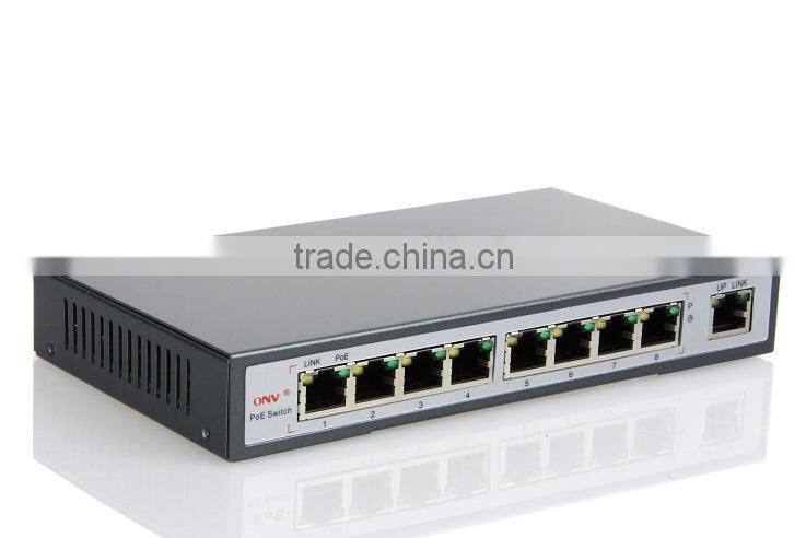 Support OEM 9-Port 10/100M Ethernet PoE PD Switch with 8 PoE PD Ports