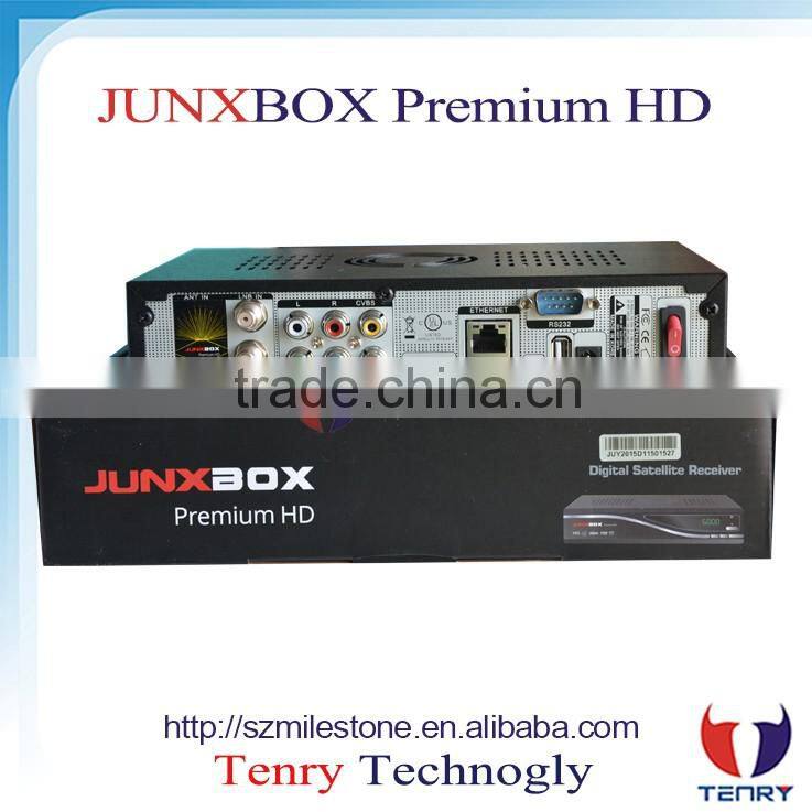 Original JYNXBOX Box Junxbox Premium hd with Fan& jb200&wifi antenna&twin tuner slot for north america