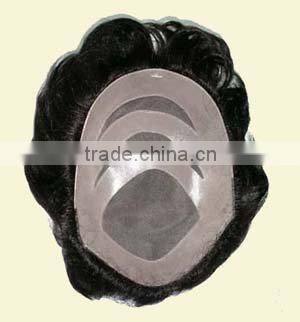 hair supplier cheap Indian remy virgin human hair natural swiss lace toupee for men