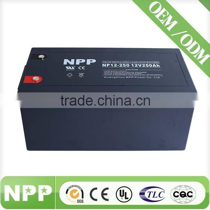 12v250ah deep cycle storage battery rechargeable for ups
