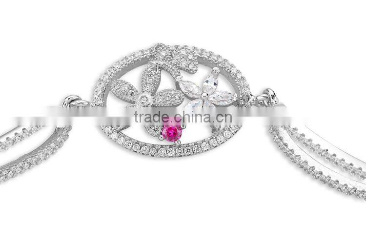 CYW Beautiful butterfly fashion Silver chain bracelet for girl jewelry