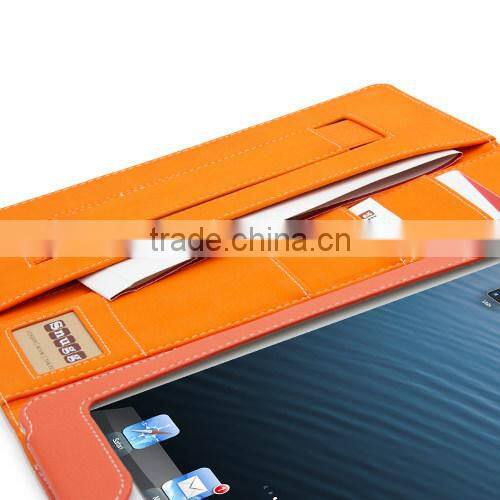 Fashion High Quality Orange PU Leather Case For Ipad 4