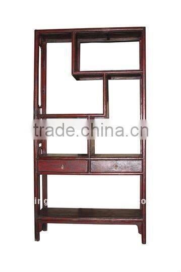 chinese antique wooden pair dispaly shelf