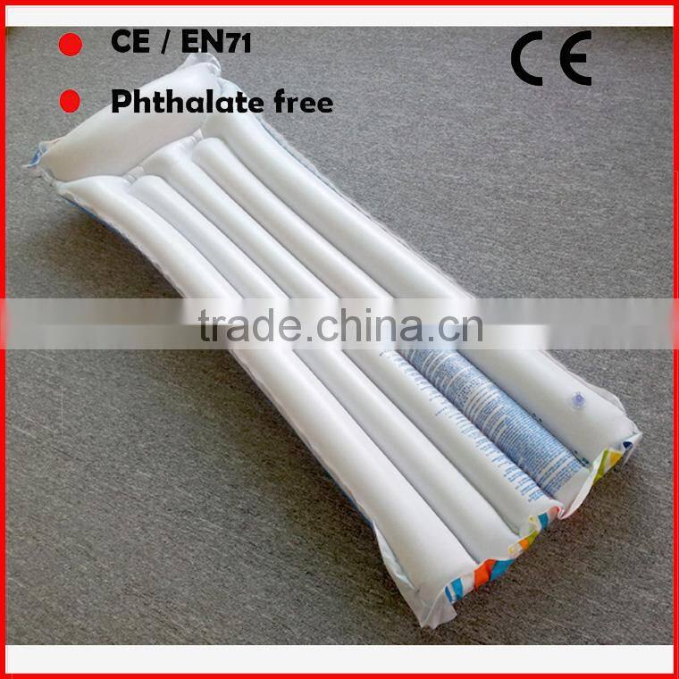 Hot sale yellow pvc air mattress with pump/square air mattress/air filled mattress for promotional