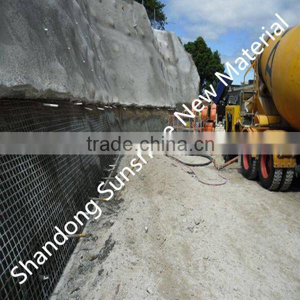 300-300KN/M drainage protection kintted polyester geogrid