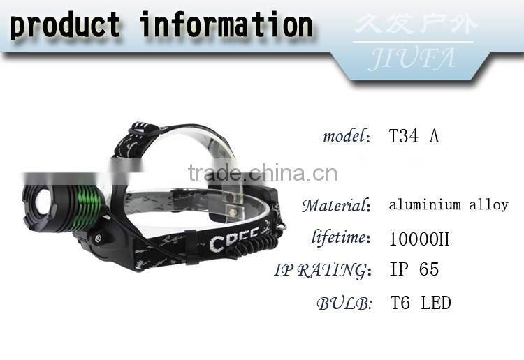 JF Rotate the zoom T6 headlights glare outdoor flashlight