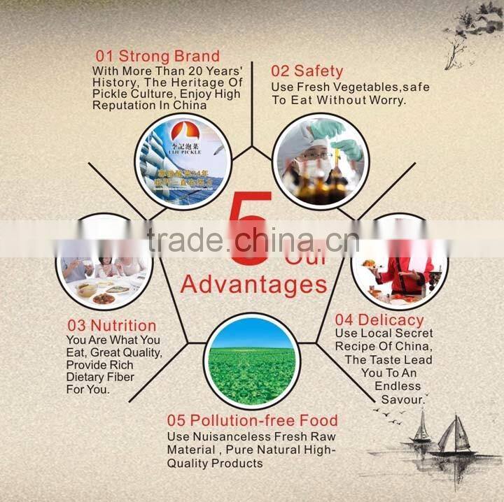 Chinese Pickle Manufacturer, Pickled Vegetable with Spicy Oil