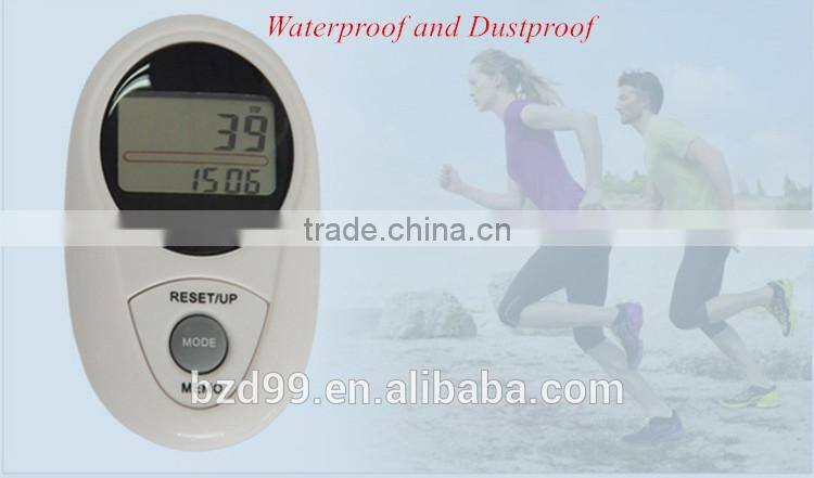 New Multi-functional Digital Porket Walking 3D Pedometer with 12/24 Time System and 7days Memory Pedometer /OEM/ODM Manufacturer