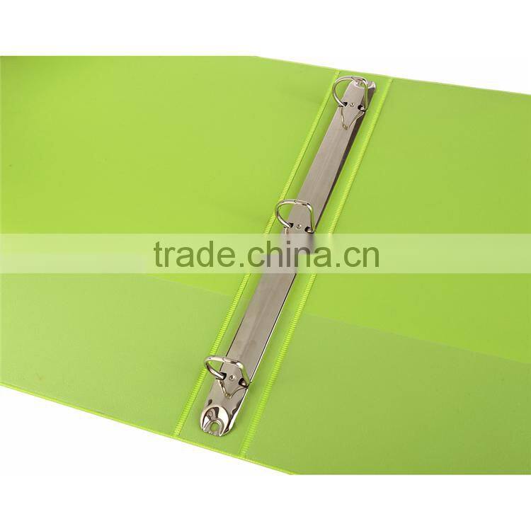 2016 Top Selling Double Sides Leather PP Expandable 3 Ring File Folder Colorful For Interview
