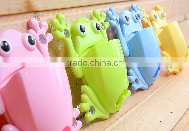 C63 Wholesale Frog storage barrel unique toothbrush holder SETS