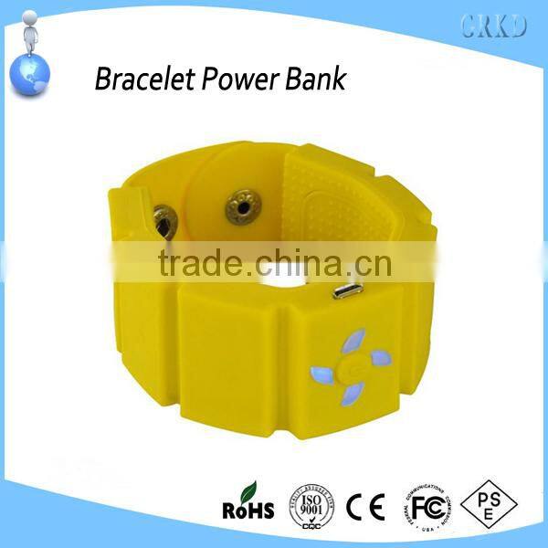 High quality bracelet shape 2600mah power bank