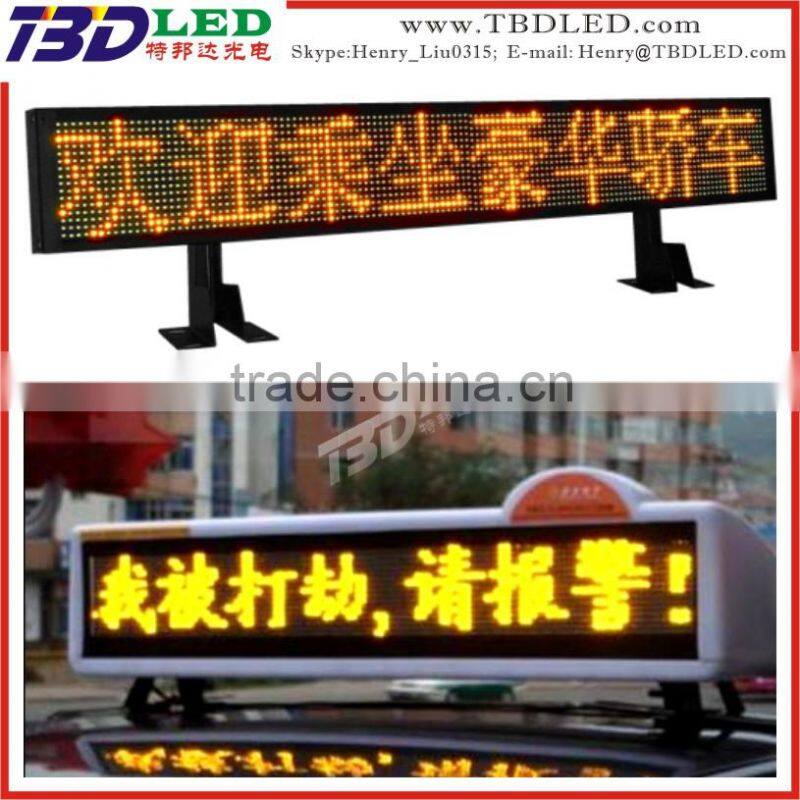led message running display screen/high quality mini led taxi display