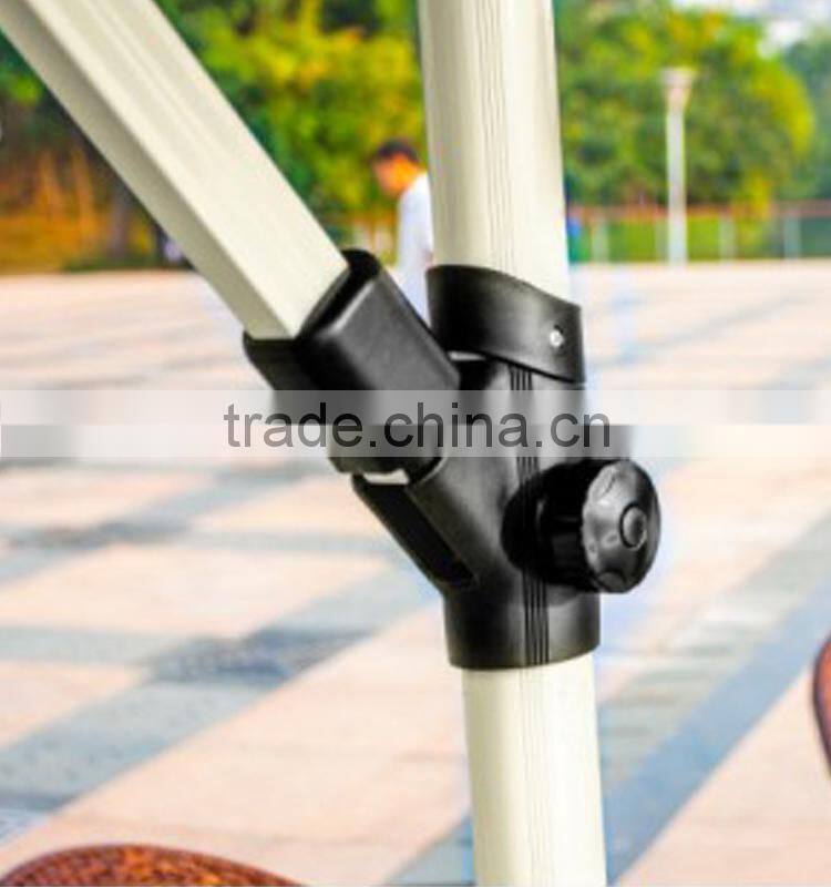 Large Windproof Green Red Beige Round Square Bali Tilt Mechanism Customized Outdoor Patio Garden Beach Umbrella with Marble Base