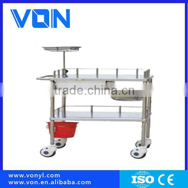 CE ISO Certification Hospital Metal Dressing Change Trolley