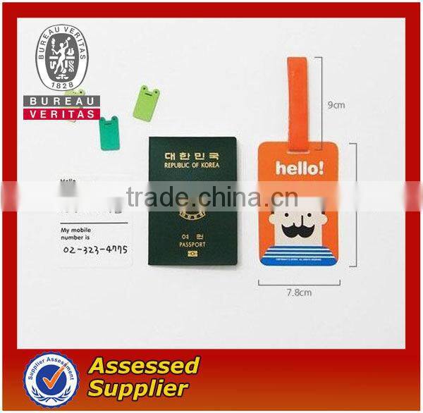 custom silicone fancy PVC 3D travel luggage id tag