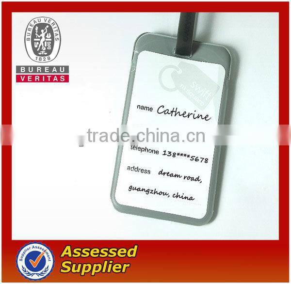 promotional debossed soft PVC travel luggage tag wholesale