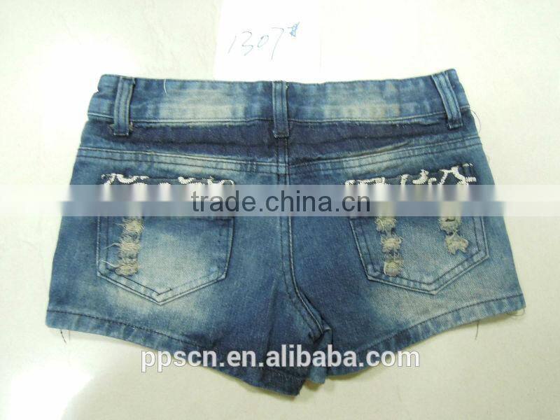 New arrival fashion women hot sexy cheap plus size ladies short jeans pants wholesale in China