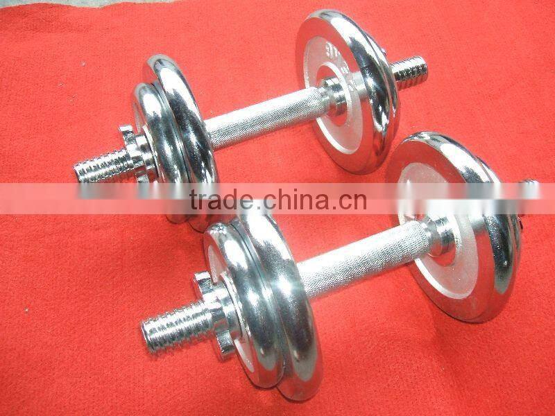 Teenloon lastest 10kg/20lb chromed dumbbell set adjustable dumbbell set
