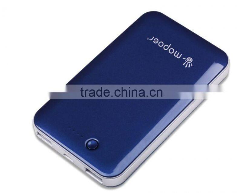 High real capacity portable phone charger with LED hand lamp for smart phone of 8000mAh (M523)