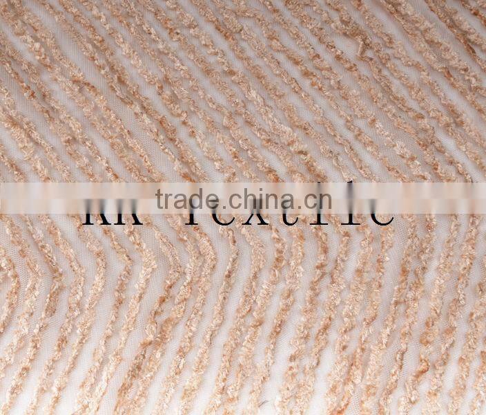 New arrival!2014 wool embroidery designs#7339 mesh fabric fancy dress fabric