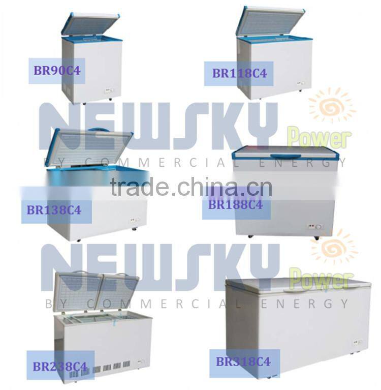 DC12V 24V solar powered deep freezer commercial solar freezer refrigerator fridge solar refrigerator fridge freezer