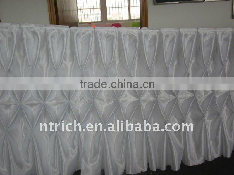Fascinating!!! 2012 banquet style table cloth,table skirt,honeycomb style,fashion design