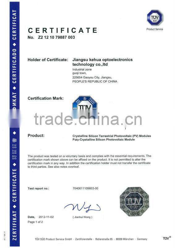 ploy solar panel 30W solar panel system with CE,TUV,CCC,CQC