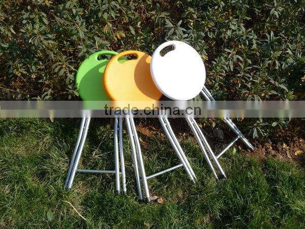 Round Shape Metal Folding Stool With Handle
