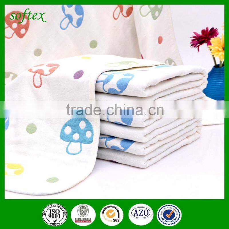 Gauze cotton for kindergarten children blanket mushroom muslin cloth