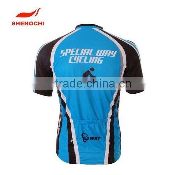 2015 hot selling Popular cycling clothing short sleeve cycling jersey sublimation printing which never fade