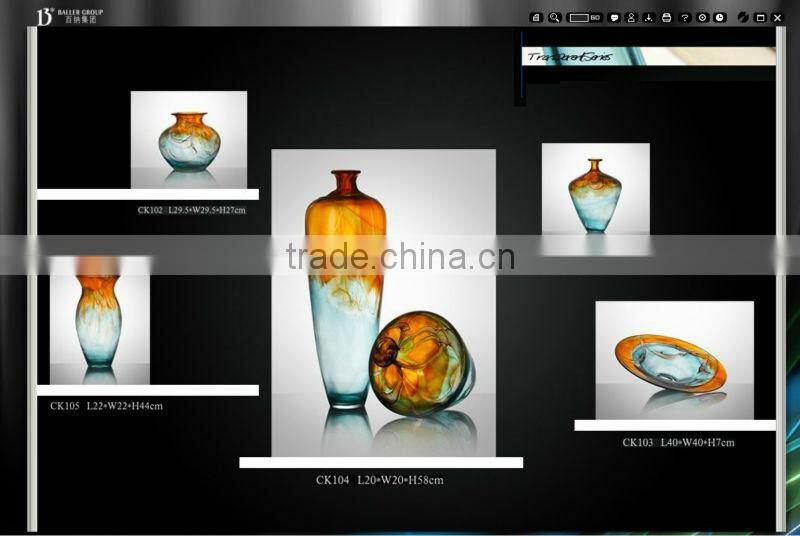 Fancy Cloudy Glassware colored vase