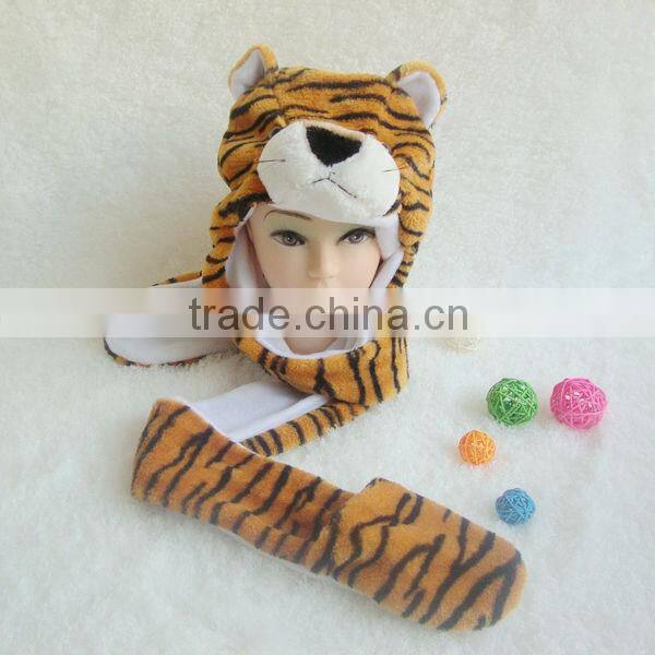 Stuffed Winter Plush Animal Hat with Paws
