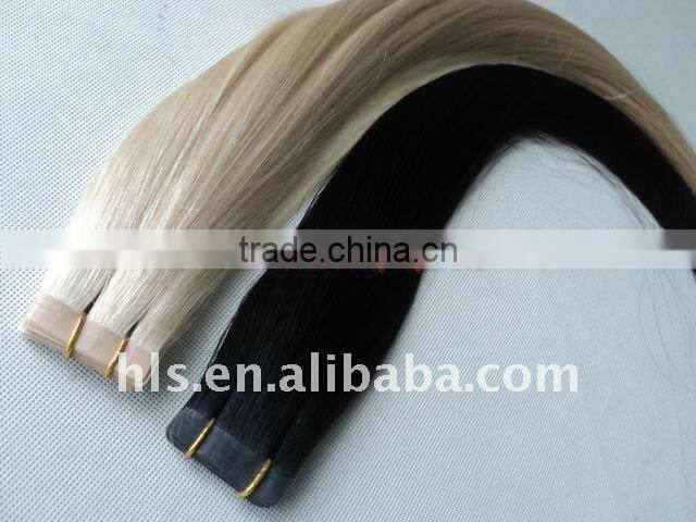 natural look Double Tape Hair Extension with lace,no shine,no shedding