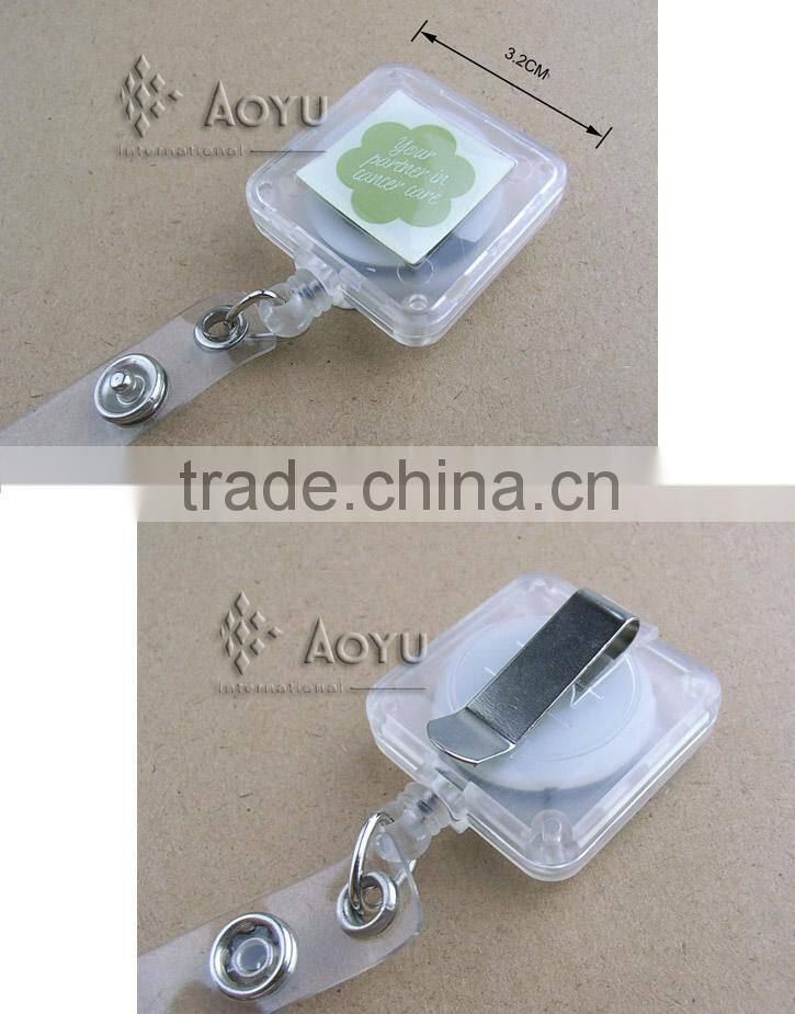 cheap square shape retractable id badge reels