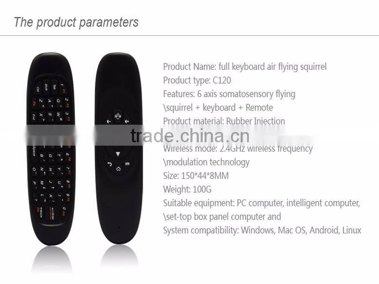 USB interface Wireless Mini Arabic Keyboard Air Remote Controller for Android tv Box laptop