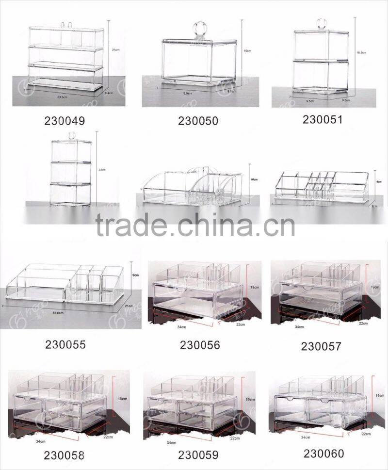 2016 Customized Oem Acrylic Organizer Cosmetics Display Acrylic Makeup Organizer