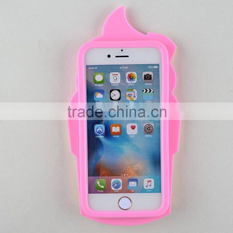 custom silicone ice cream type cell phone case for iphone 6