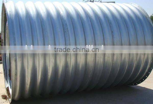Large diameter corrugated metal pipe galvanized corrugated metal pipe