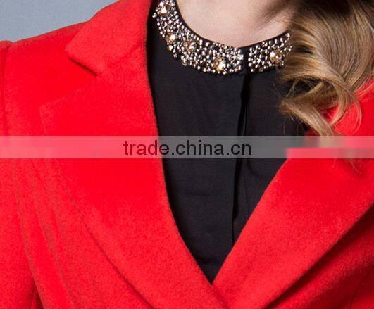 women red fashion elegant wool formal uniform for autumn /winter