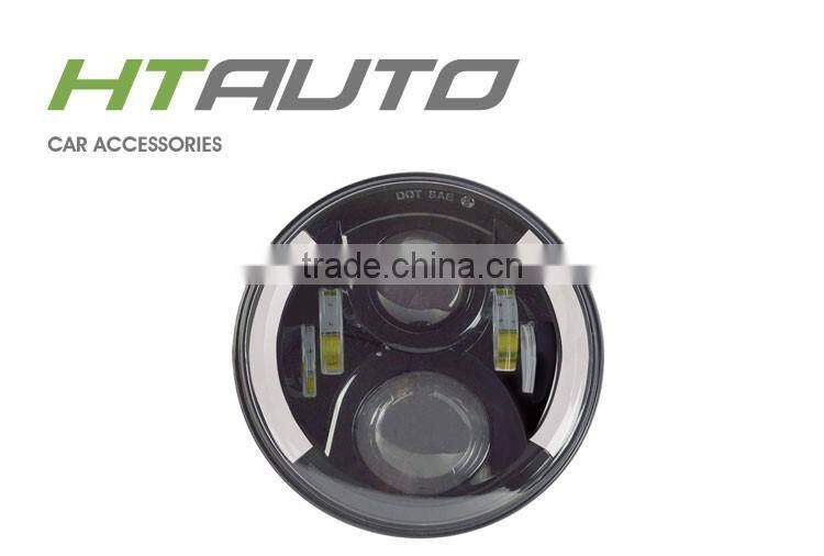 HTAUTO 60W 10V-30V LED Headlight Beam Conversion Light Bulb 7 inch Led Headlight