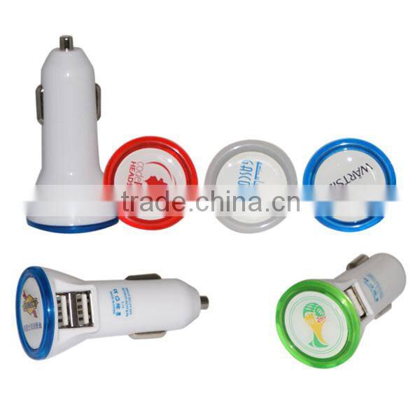 12V-24V 2.1A output usb car charger 2 port with CE ROHS FCC