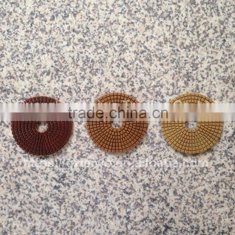 3 Step Flexible Polishing Pads 4 inch (100 mm) Polished Granite Marble Stone Resin Abrasive Pad Sanding Disc Wheel
