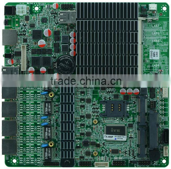 4 gigabit Bay trail SOC J1800 MINI ITX 4 LAN Motherboard for Firewall Router