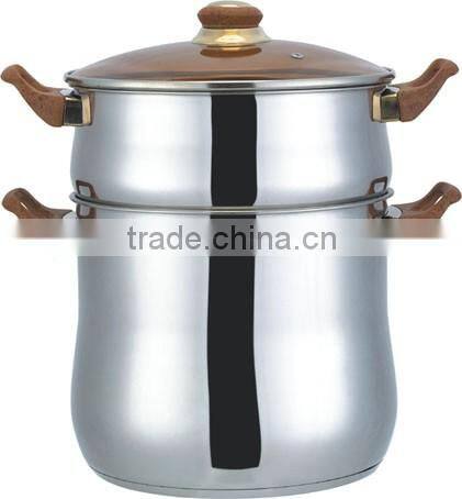 AH3612 sainless steel double boiler ( steamer set )