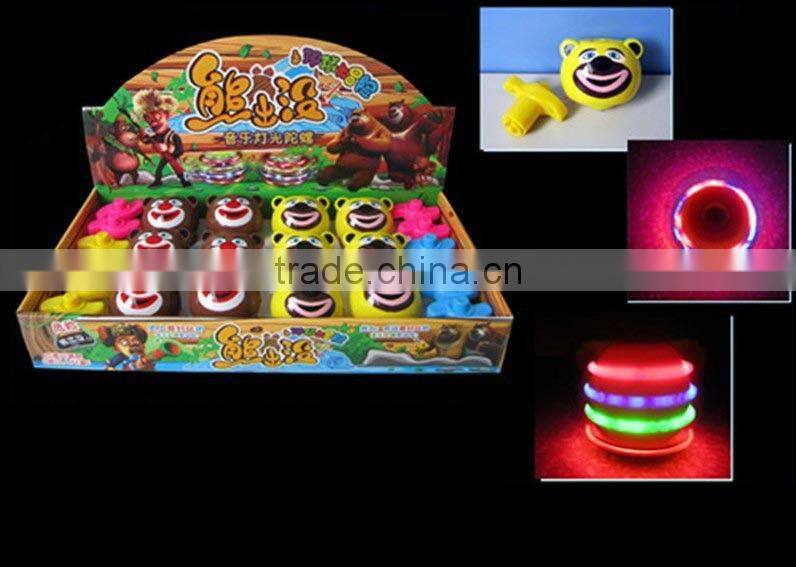 Flashing led light magic fairy spinning top toys windwill toys