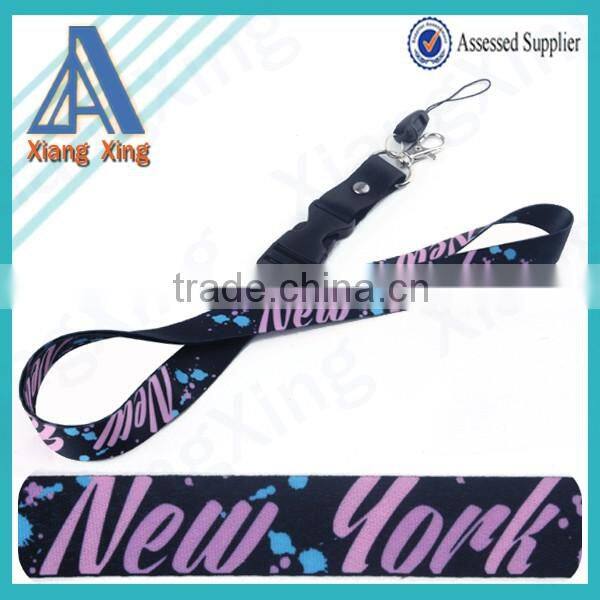 Wholesale Fashionable Polyester Mobile/Cell Phone Lanyard With Badge Reel