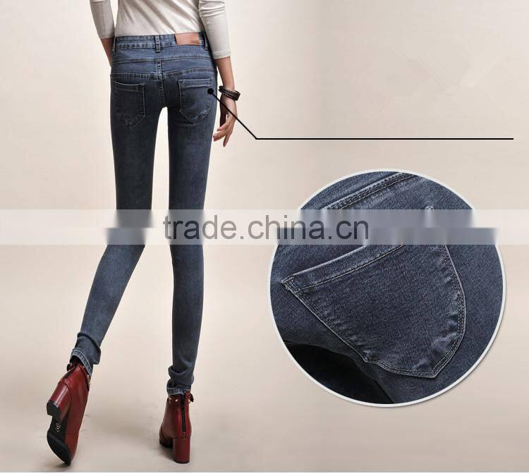 Hot-selling elegant autumn high quality denim jean trousers